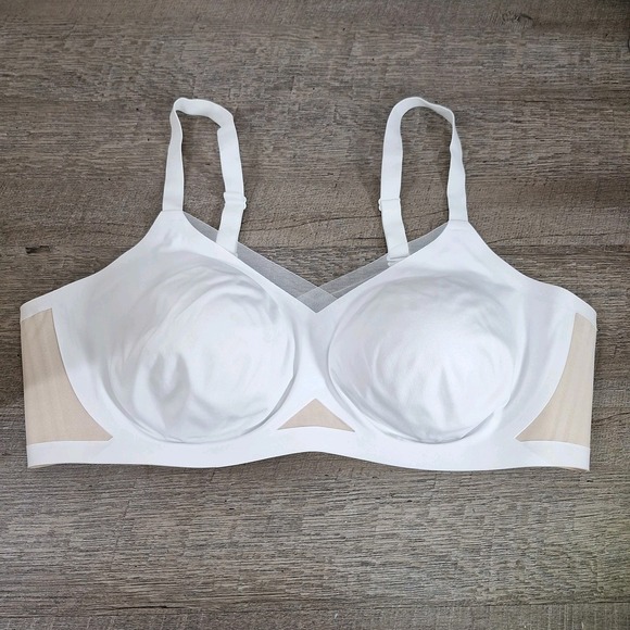 Honeylove Other - EUC Honeylove Crossover Bra White Size 3xl 44dd Wireless Comfort